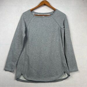 J. Jill Gray 100% Cotton Long Sleeve Tunic Sweatshirt Top Women’s Size XS